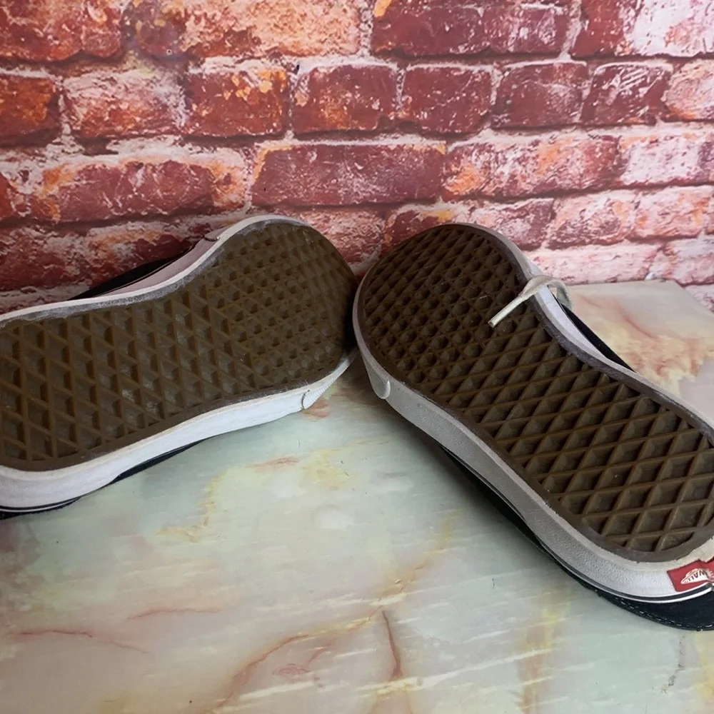 Vans Black and White Suede Lace Up Sneakers